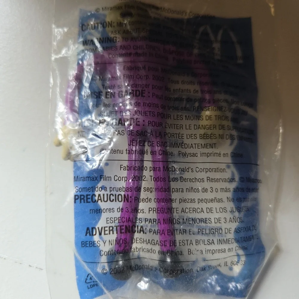 2002 McDonald's Pinocchio Cricket Happy Meal Toy #2 Sealed